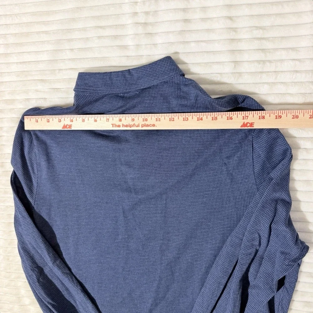 Polo Ralph Lauren Long Sleeve Custom Slim Fit Soft Touch Jersey Navy Polo Sz L